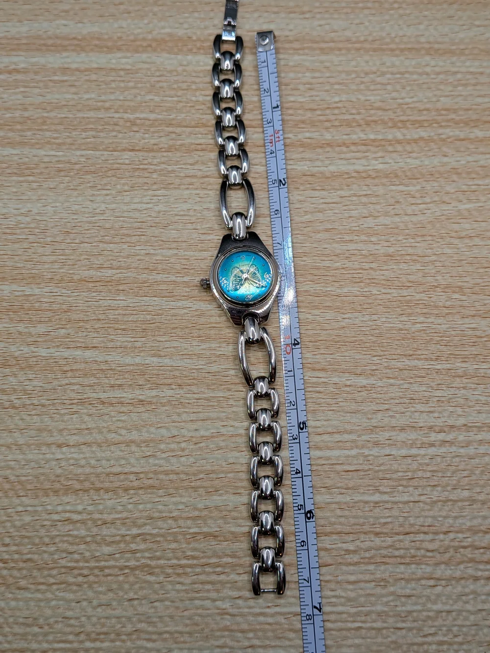 Vintage Y2K Faded Glory Blue/Green  Butterfly Watch